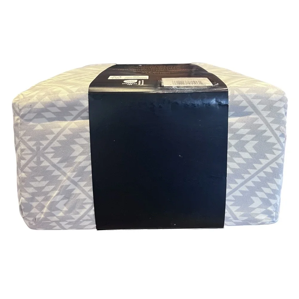 Pendleton Tucson Peak Cooling Sheet Set King Light Gray Geometric 4pc New